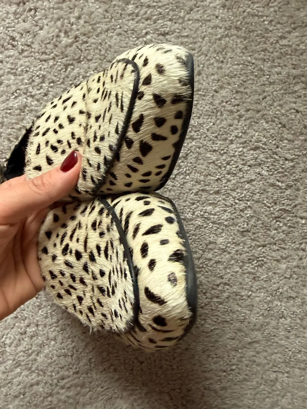 Women's Black and White Speckled Loafers